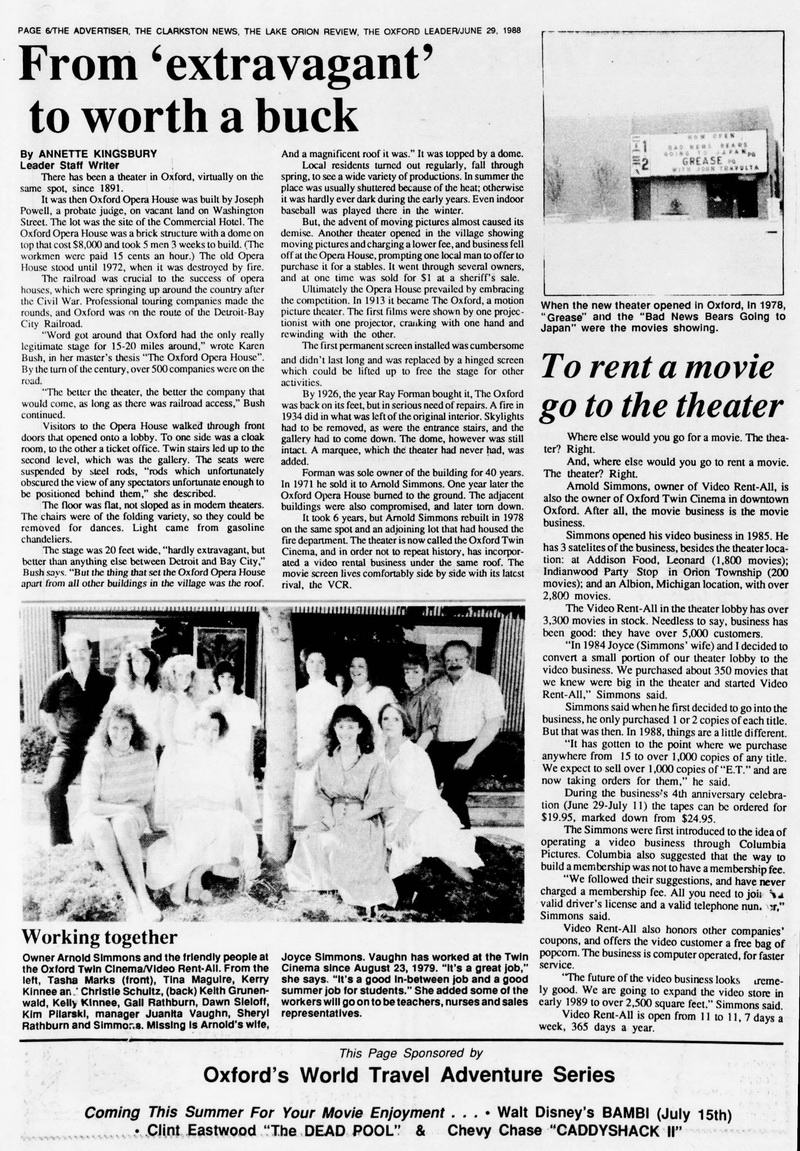 GQT Oxford 7 (Oxford Cinema 7) - JUNE 1988 ARTICLE